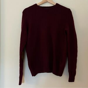 Vintage Y2K Rugby Ralph Lauren 100% Shetland Wool Burgundy Crew Neck Sweater